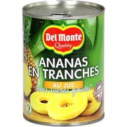 DEL MONTE ANANAS JUS DEL MONTE TRANCHE ENTIÈRE BOÎTE 3/4 350G