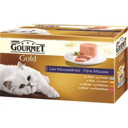 GOURMET COFFRET MOUSSELINE 4 VAR.P/CHAT GOURMET GOLD 4X85G
