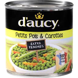 D'AUCY PETITS POIS CAROTTES EXTRA TENDRES D'AUCY 1/2