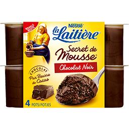 LA LAITIERE SECRET DE MOUSSE CHOCOLAT NOIR LA LAITIERE 4X59G