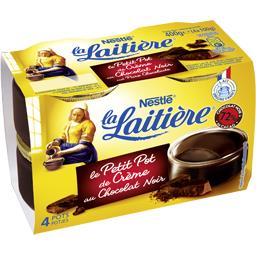 LA LAITIERE CRÈME CHOCOLAT EXTRA NOIR LA LAITIÈRE PETITS POTS 4X100G