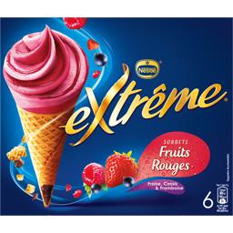 EXTREME CONE SORBET FRUITS ROUGES EXTRÊME X6 720ML
