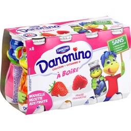 DANONINO DANONINO A BOIRE SAVEUR FRAISE FRAMBOISE 8X100G