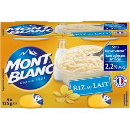 MONT BLANC RIZ AU LAIT MONT BLANC 4X125G