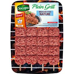 SOCOPA BROCHETTES DE BOEUF PLEIN GRIL NATURE SOCOPA 4X100G