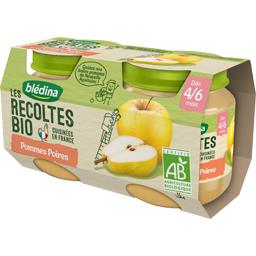 BLEDINA BLEDINA LES RECOLTES BIO POMMES POIRES 2X130G