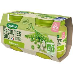 BLEDINA BLEDINA LES RECOLTES BIO PETITS POIS 2X130G