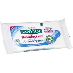 SANYTOL LINGETTES DESINFECTANTES MULTI-USAGE ANTI-ALLERGENES SANYTOL X48