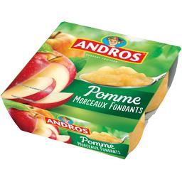 ANDROS COMPOTÉE POMME NATURE AVEC MORCEAUX ANDROS 4X100G