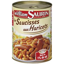 WILLIAM SAURIN SAUCISSES HARICOTS WILLIAM SAURIN BOÎTE 1/2 420G