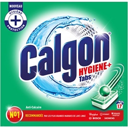 CALGON ANTI CALCAIRE HYGIENE+ CALGON TABS PAQUET DE 17 TABLETTES