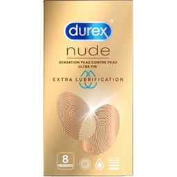 DUREX DUREX NUDE EXTRA LUBE X8