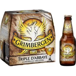 GRIMBERGEN BIERE GRIMBERGEN TRIPLE ABBAYE 6X25CL