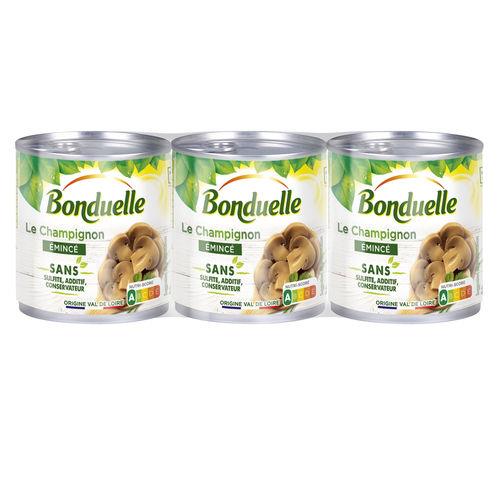 BONDUELLE CHAMPIGN.EMINCES  S/SULFITE,S/ADDITIF, S/CONSERVATEUR BONDUELLE 1/4X3