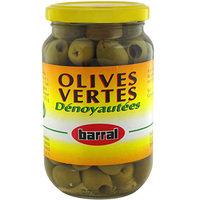 BARRAL OLIVES VERTES DENOYAUTEES NATURE BOCAL 370G 160 G. EGOUTTE