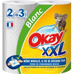 OKAY ESSUIE-TOUT BLANC OKAY XXL 2 ROULEAUX