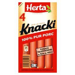 HERTA HERTA KNACKI ORIGINAL SAUCISSES 100% PORC X4 - 140