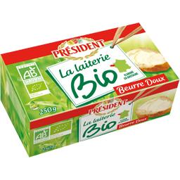 PRESIDENT BEURRE DOUX BIOLOGIQUE PRÉSIDENT PLAQ.250G