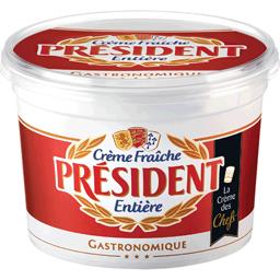PRESIDENT CRÈME FRAICHE ÉPAISSE ENTIÈRE PRÉSIDENT POT 20CL