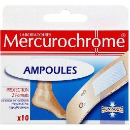 LABORATOIRE MERCHUROCHROME PANSEMENTS AMPOULES 2TAILLES MERCUROCHROME X10