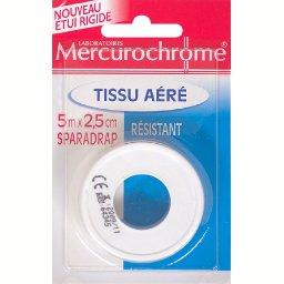 LABORATOIRE MERCHUROCHROME SPARADRAP TISSU AÉRÉ MERCUROCHROME 5MX2,5CM