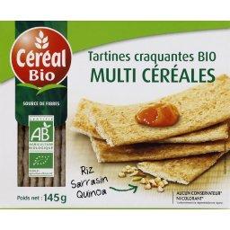 CEREAL BIO TARTINE CRAQUANTES MULTICÉRÉALES CÉRÉAL BIO 145G