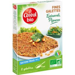 CEREAL BIO FINES GALETTE EPINARDS PIGNONS CEREAL BIO 180G