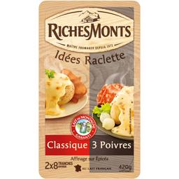 RICHES MONTS RACLETTE TRANCHETTE DUO NATURE-POIVRES 420G
