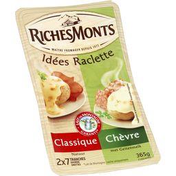 RICHES MONTS RACLETTE TRANCHETTE DUO NATURE ET LAIT DE CHEVRE 365G