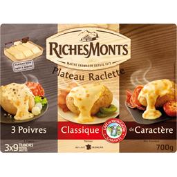 RICHES MONTS RACLETTE PLATEAU TRANCHES 3 VARIÈTÉS RICHES MONTS 700G