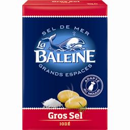 LA BALEINE SEL DE MER GROS IODÉ LA BALEINE ÉTUI CARTON 1KG