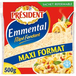 PRESIDENT EMMENTAL FRANÇAIS RÂPÉ 28%MG PRÉSIDENT 500G