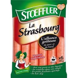 STOEFFLER SAUCISSE DE STRASBOURG CUITES ET FUMÉES STOEFFLER 40G X6