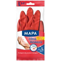 MAPA GANT ULTRA RÉSISTANT LATEX NATUREL FLOCKÉ COTON MAPA ROUGE L