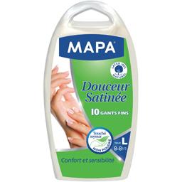 MAPA GANTS DOUCEUR SATINÉE LATEX MAPA L BOÎTE DISTRIBUTRICE X10