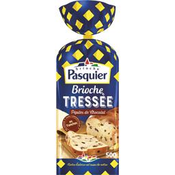 BRIOCHE PASQUIER BRIOCHE TRESSEE TRANCHÉE PÉPITE CHOCOLAT PASQUIER 500G