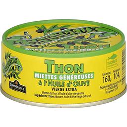LE SAVOUREUX MIETTES GENEREUSE THON HUILE OLIVE VIERGE  EXTRA LE SAVOUREUX 1/5 160G