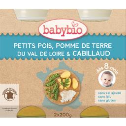 BABYBIO MENU LÉGUMES CABILLAUD BABYBIO 2X200G