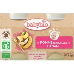 BABYBIO PETIT POT POMME-BANANE DÈS 4 MOIS BABYBIO 2X130G
