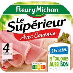 FLEURY MICHON JAMBON SUPERIEUR AC-25%SEL 4 TRANCHES 160G F.MICHON