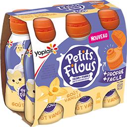 YOPLAIT YAOURT A BOIRE PETITS FILOUS AROMATISES VANILLE 100G X6