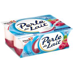 YOPLAIT SPECIALITE LAITIERE PERLE DE LAIT S/LIT DE FRAMBOISE YOPLAIT 125GX4