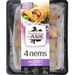 TRADITIONS D'ASIE NEM AU PORC TRADITION D'ASIE AVEC SAUCE NUOC MAM X4 280G