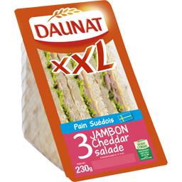 DAUNAT SANDWICH PAIN SUÉDOIS XXL JAMBON CHEDDAR DAUNAT 230G