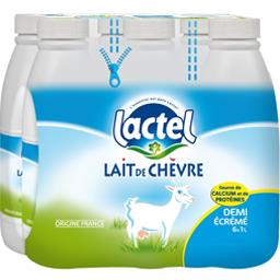 LACTEL LAIT CHÈVRE 1/2 ÉCRÉMÉ UHT LACTEL BOUTEILLE 6X1L