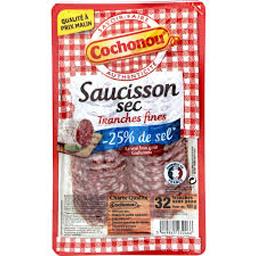 COCHONOU SAUCISSON SEC TENEUR SEL RÉDUITE COCHONOU 32TR 100G