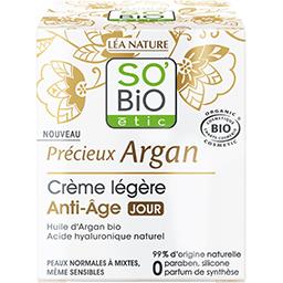 SO BIO ETIC CRÈME LÉGÈRE ANTI-ÂGE JOUR, PRÉCIEUX ARGAN