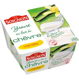 SOIGNON YAOURT VANILLE SOIGNON AU LAIT DE CHÈVRE 4X125G