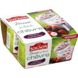 SOIGNON YAOURT BRASSÉ AU LAIT DE CHÈVRE MÛRE/FRAMBOISE SOIGNON 4X125G
