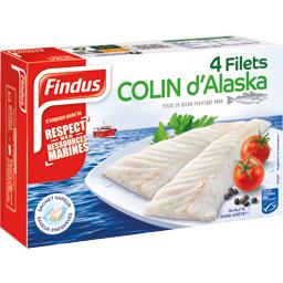 FINDUS FILETS DE COLIN D'ALASKA X4 400G
